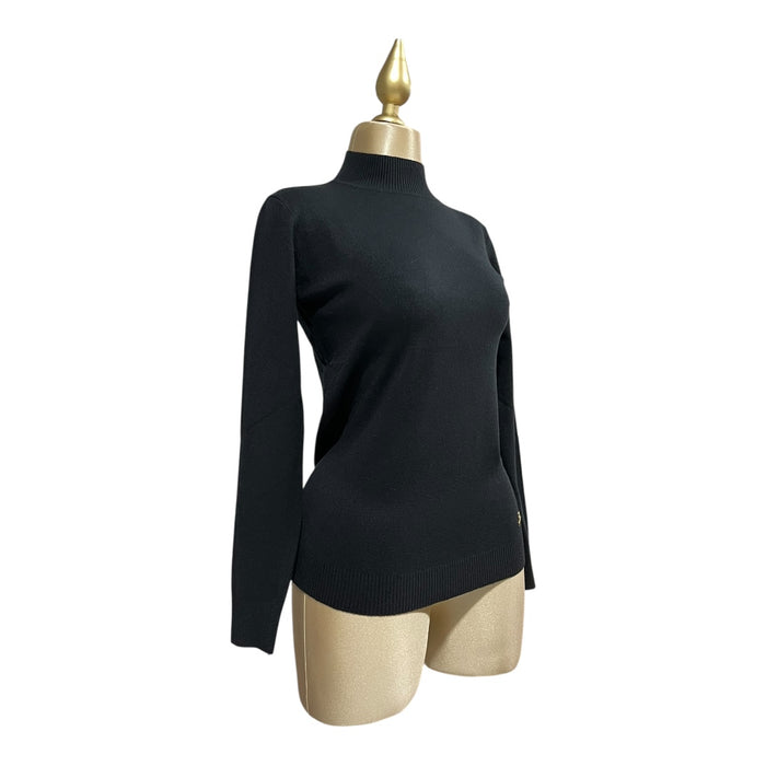 Blusa Negro Manga Larga Cuello MUSSI