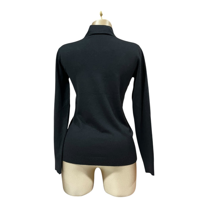 Blusa Negro Manga Larga Cuello MUSSI