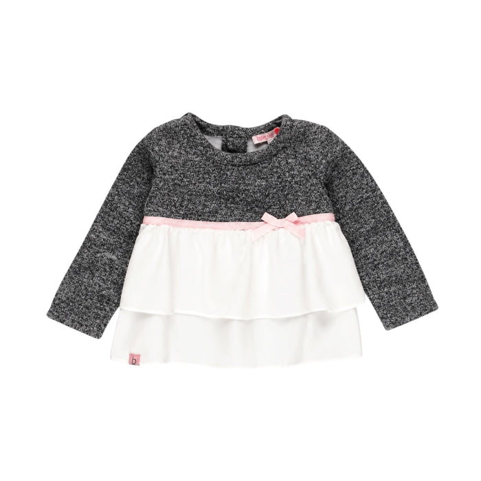 Blusa punto combinado para bebé y niña BOBOLI