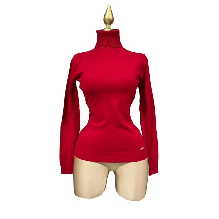 Blusa Rojo Cuello Alto Para Dama MUSSI