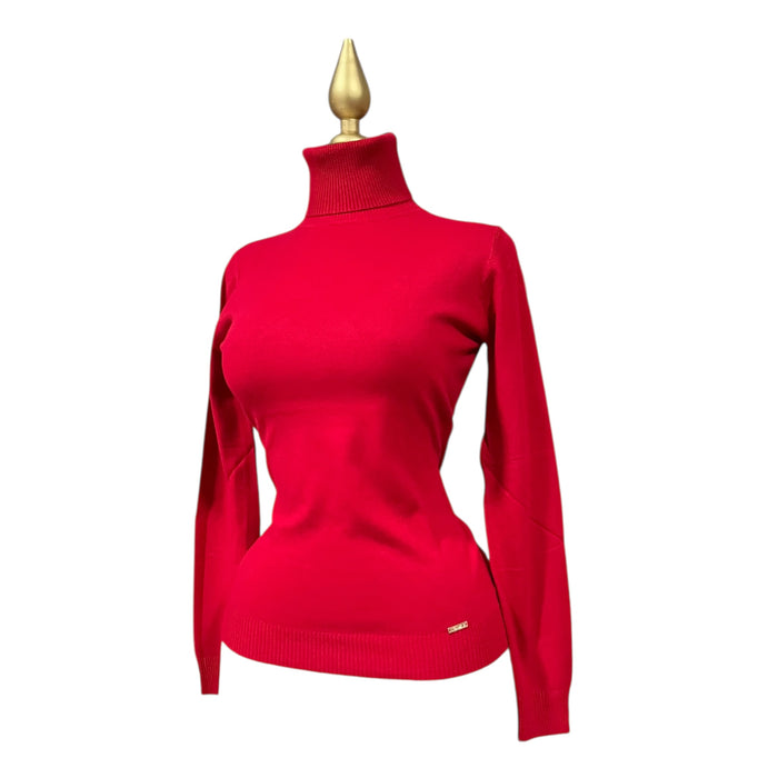 Blusa Rojo Cuello Alto Para Dama MUSSI