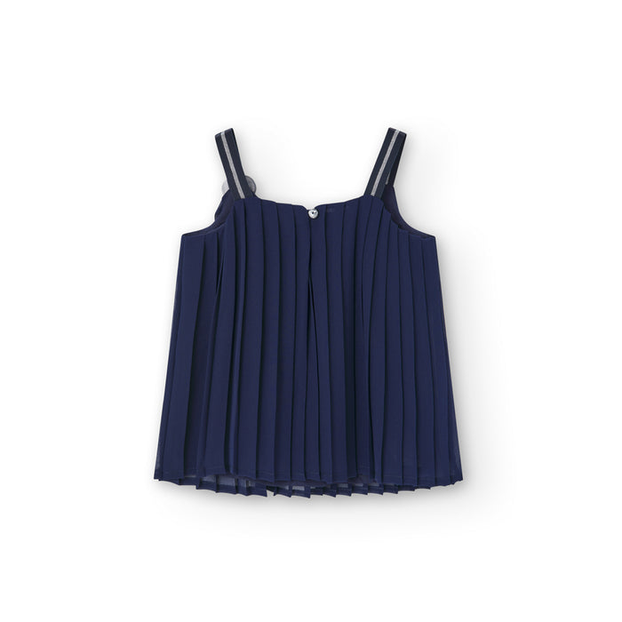 Blusa Top De Gasa Plisada Para Niña BOBOLI