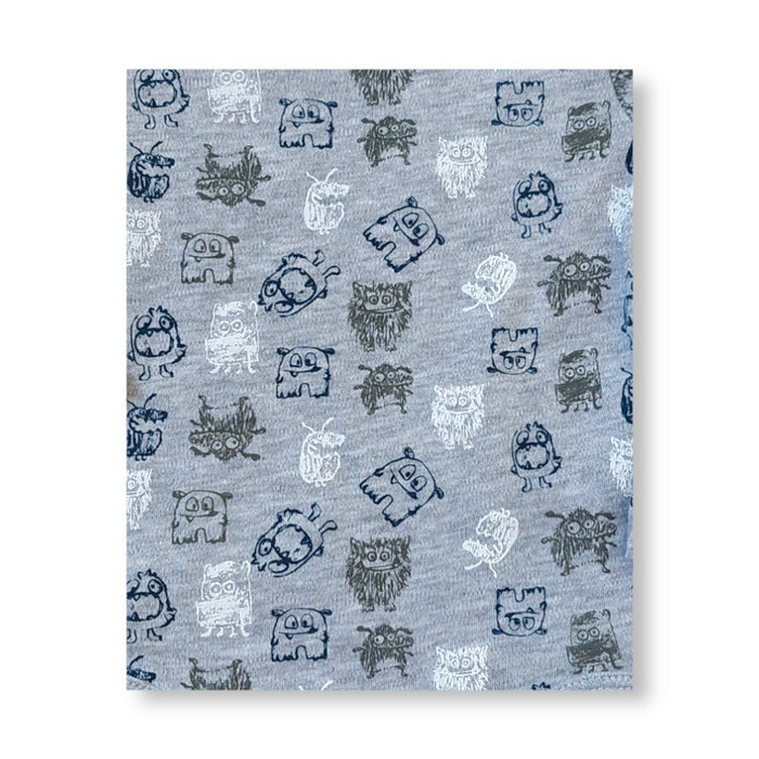 Body 2 Piezas Gris “Shhh! Don’t Be Afraid They Are Just Monsters” Niño Losan
