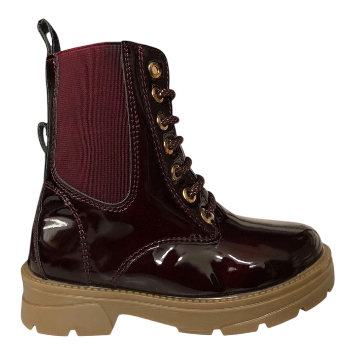 Bota Charol Merlot Para Niña Patey Girls