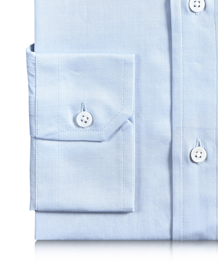 Brembana Light Blue Herringbone Shirt