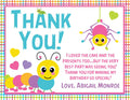 bug birthday thank you cards colorful insect party design