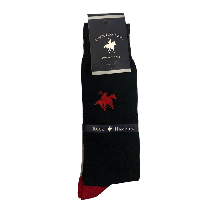 Calcetines Rojo/Azul Para Caballero Rock Hampton Polo Team