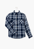 Camisa Cuadros Azul Niño Losan