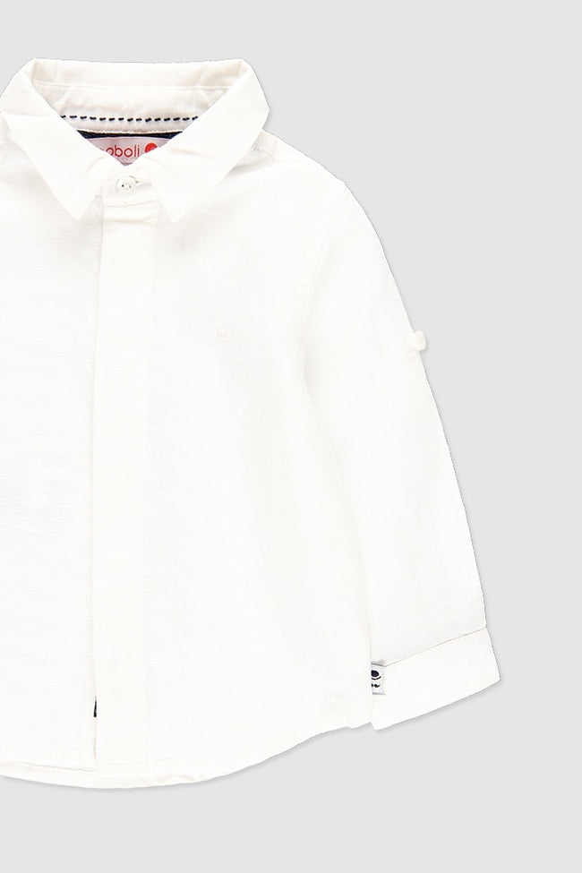 Camisa de lino con moño para bebé niño BOBOLI