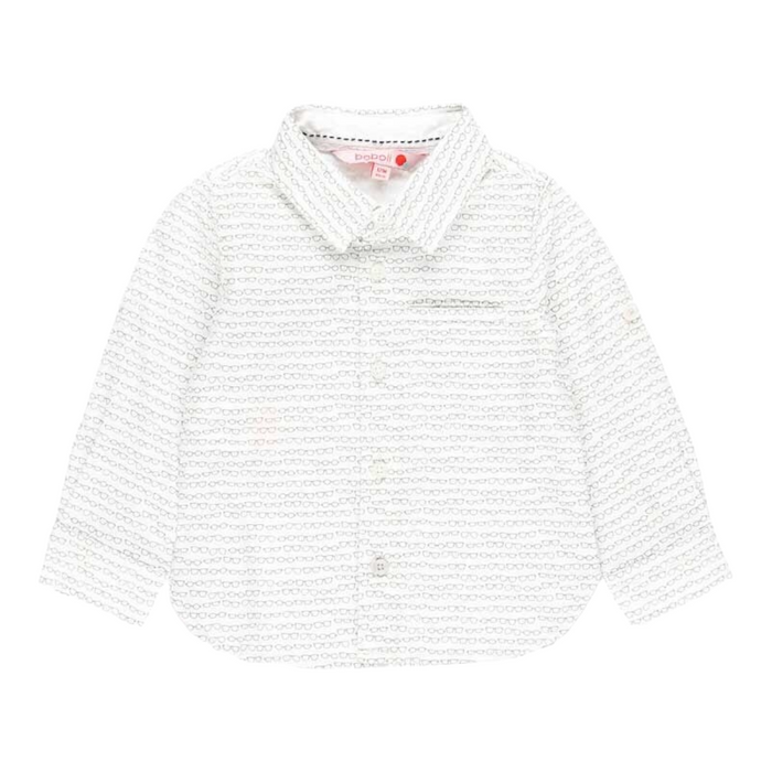 Camisa de popelín con estampado de gafas para bebe y niño BOBOLI