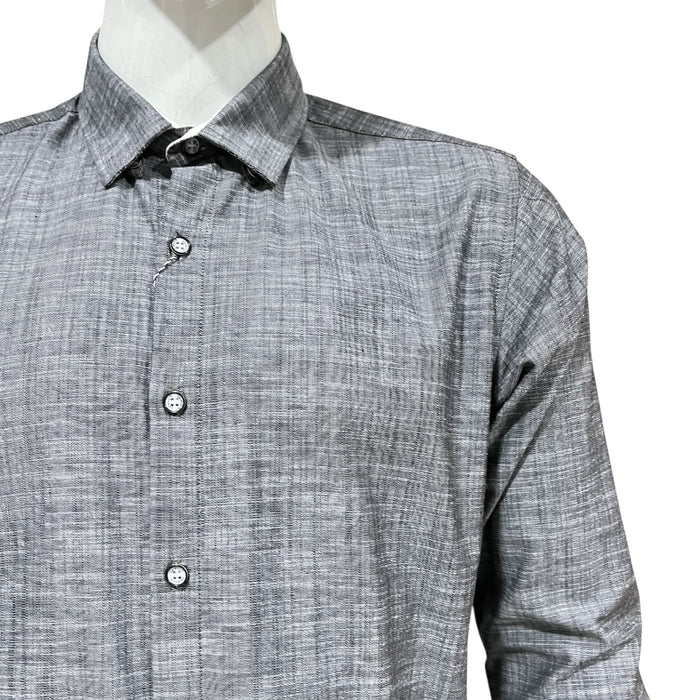 Camisa Gris Bordado  Para Caballero ZAREVICH COLLECTION
