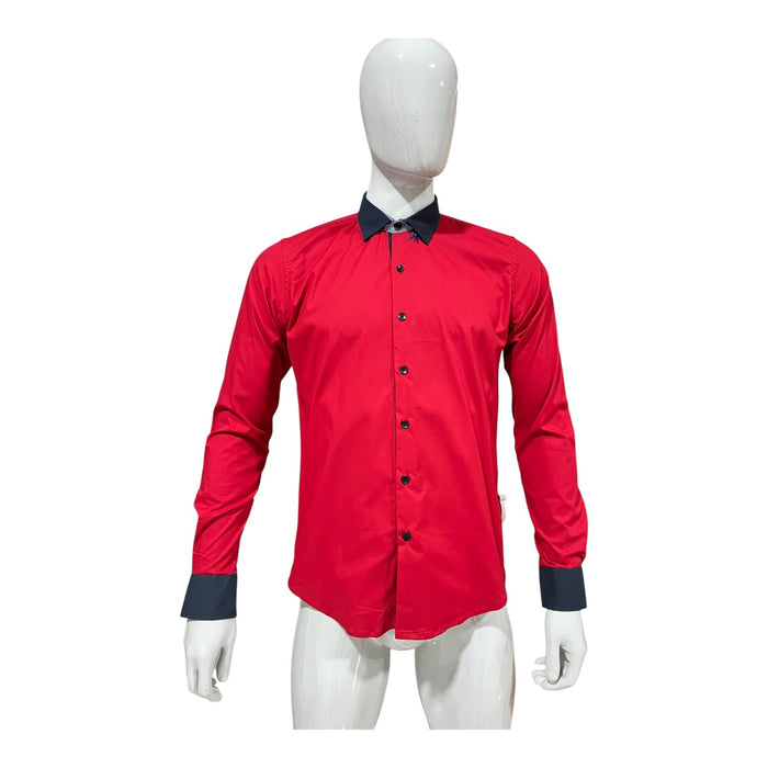 Camisa Slim ESTRECH Color Rojo Para Caballero ZAREVICH COLLECTION