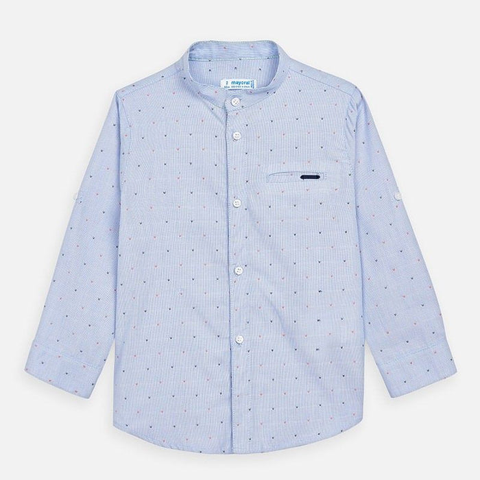 Camisa Slim Fit Flechas Azul Para Niño Mayoral