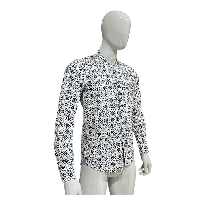 Camisa Slim Fit Flores Manga Larga Para Caballero Varanasi