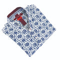 Camisa Slim Fit Flores Manga Larga Para Caballero Varanasi