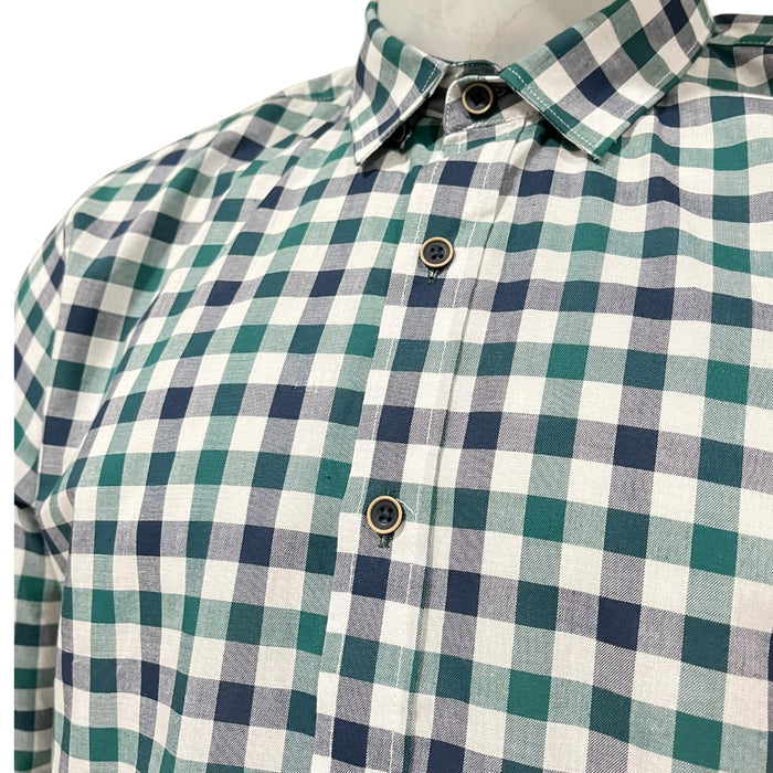 Camisa Verde/Marino Cuadros Para Caballero ZAREVICH COLLECTION