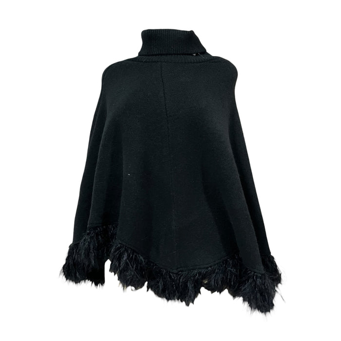 Capa Negro Cuello Tortuga Para Dama MUSSI