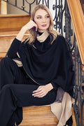 Capa Negro/Beige Con Broche Para Dama MUSSI