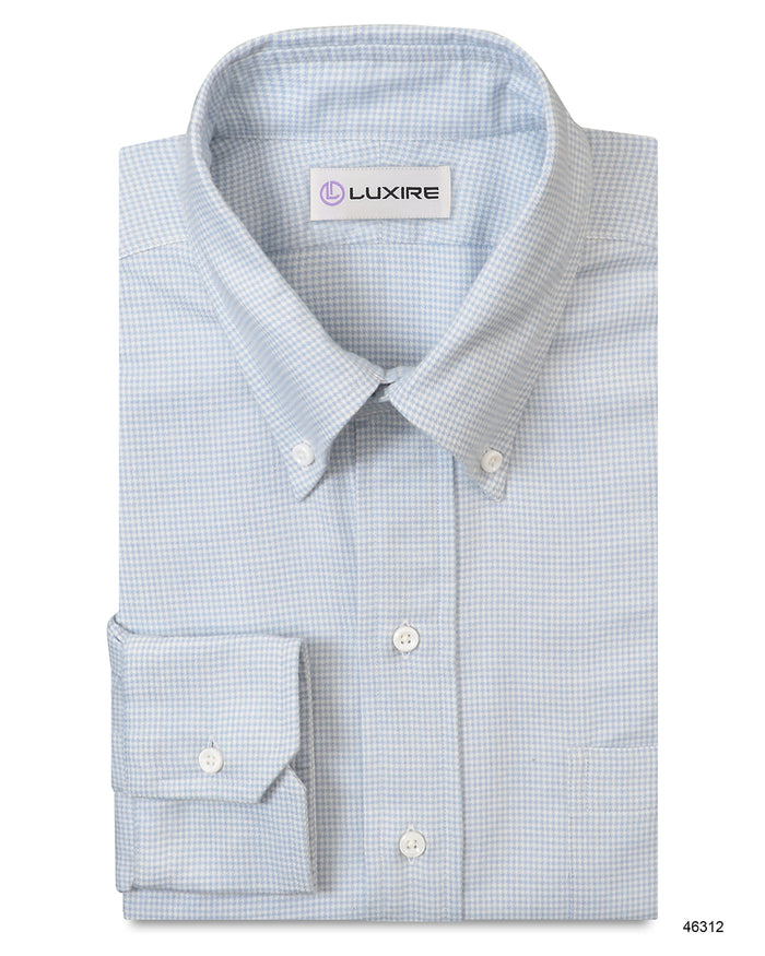 Cashmerello Alumo: Pastle Blue Houndstooth