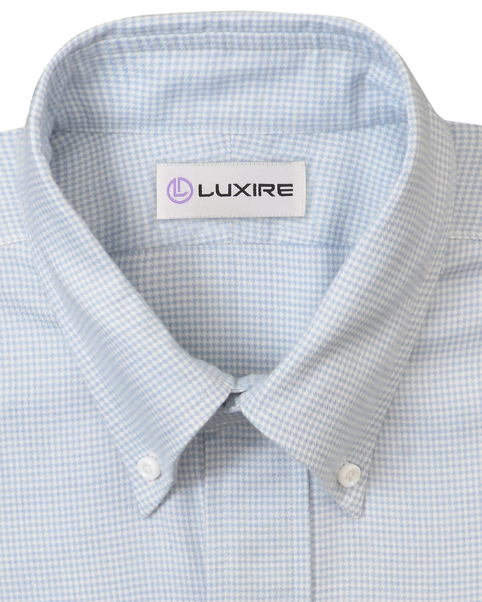 Cashmerello Alumo: Pastle Blue Houndstooth