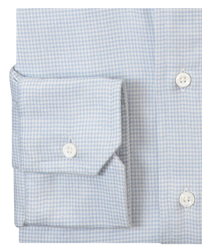 Cashmerello Alumo: Pastle Blue Houndstooth