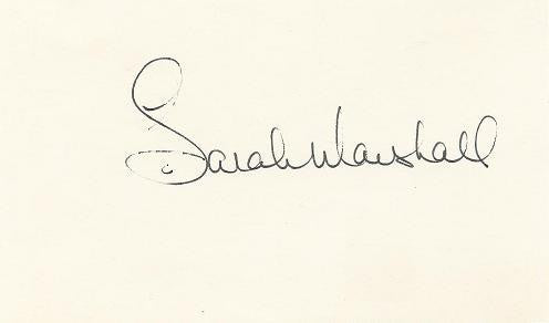 Cat. #001672713:  SARAH MARSHALL