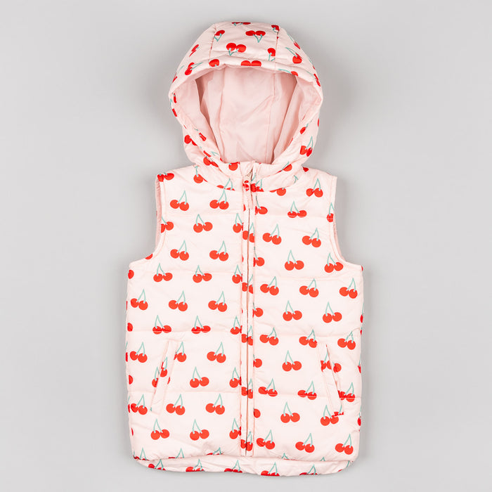 Chaleco Con Estampado De Cerezas Para Niña ZIPPY