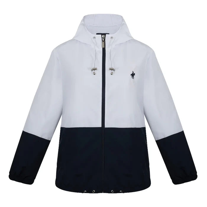 Chamarra Para Dama Blanca/Azul Rock Hampton Polo Team