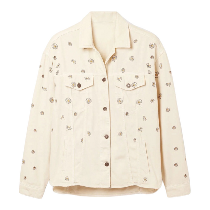 Chaqueta vaquera trucker margaritas DESIGUAL