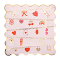 CHARMED Valentines Scalloped Square Plates 9" - bubblegum market