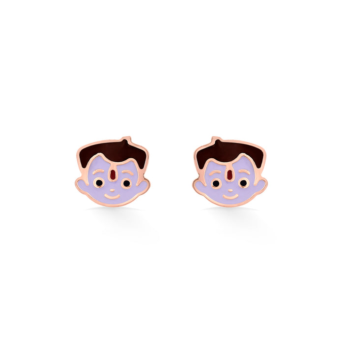Chota Bhim Gold Stud Earring For Kids