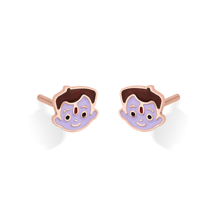 Chota Bhim Gold Stud Earring For Kids