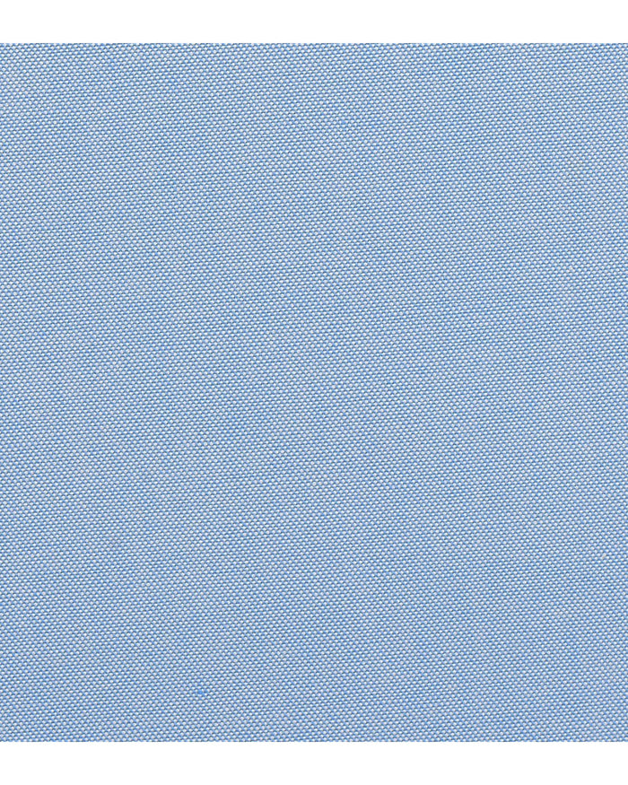 Close up of the custom oxford shirt for men by Luxire in classic blue summer