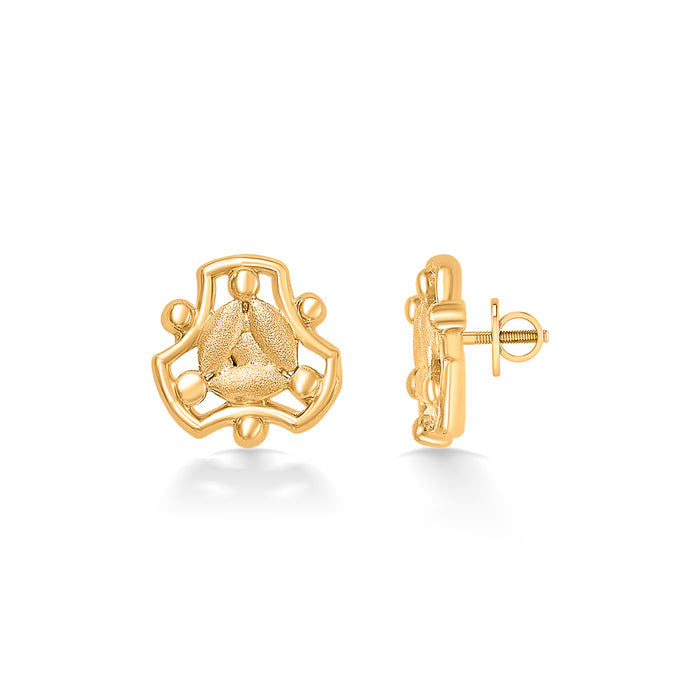 Classic Refinement Yellow Gold Kids Earring