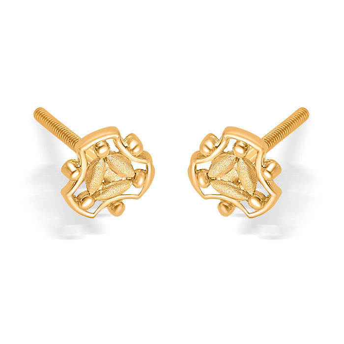 Classic Refinement Yellow Gold Kids Earring