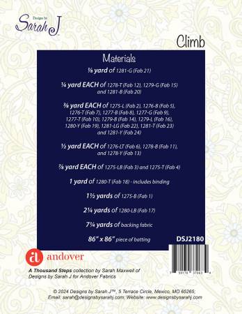 Climb Quilt Pattern