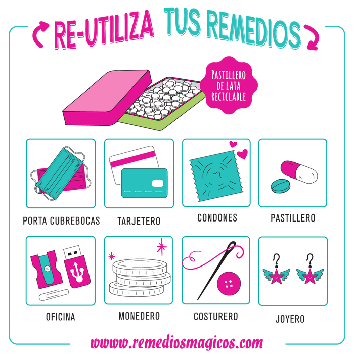 COLECCIÓN 8 REMEDIOS + Caja Madera de regalo pa' decorar Remedios Mágicos