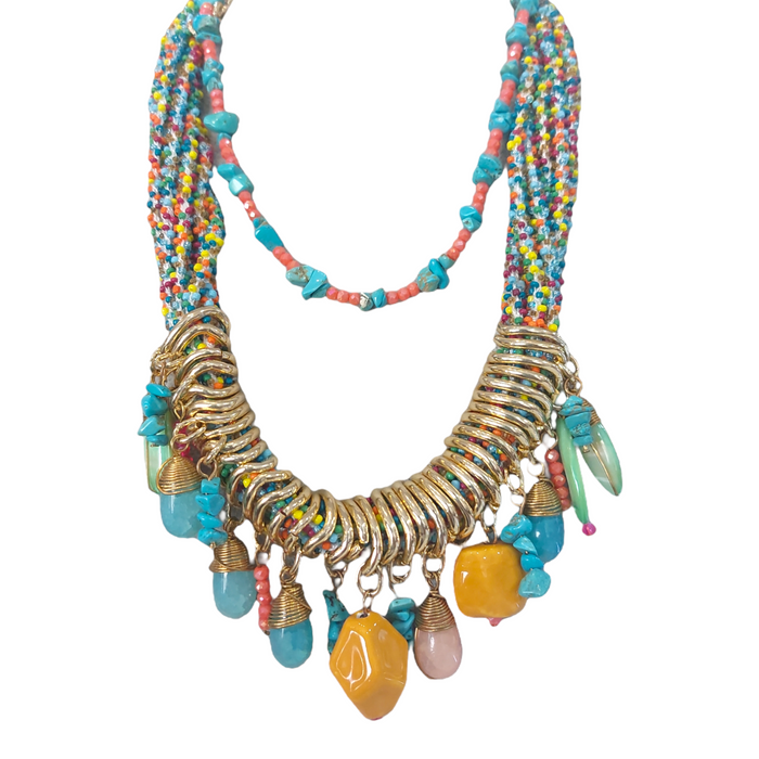 Collar armado con Piedra Natural "Multicolor"