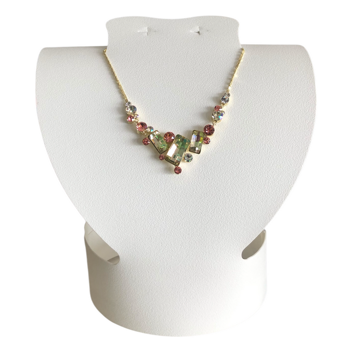 Collar Con Cristales Checo Multicolor