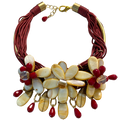 Collar Flores Piedra Natural
