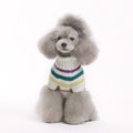 COLORFUL STRIPE DOG SWEATER BLUE, Sweaters - Bones Bizzness