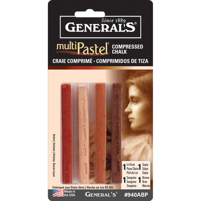 Compressed Crayon Earth Tone 4 stick
