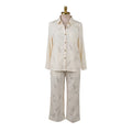 Conjunto Camisa Pantalón Estampado Beige LC