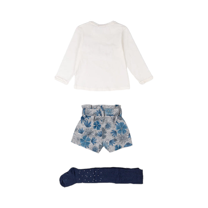 Conjunto De Camiseta "Chic", Short Y Leotardo Niña Losan