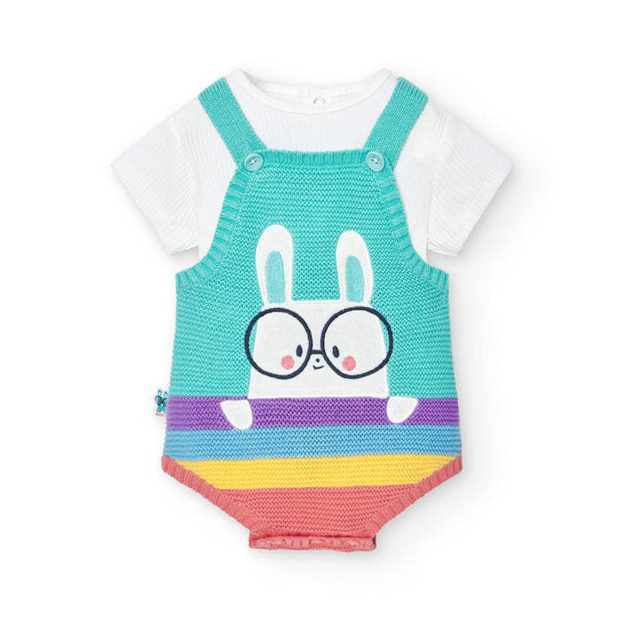 Conjunto de Punto Combinado Para Bebé Unisex BOBOLI