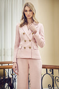 Conjunto De Saco Y Pantalón Rosa Para Dama MUSSI