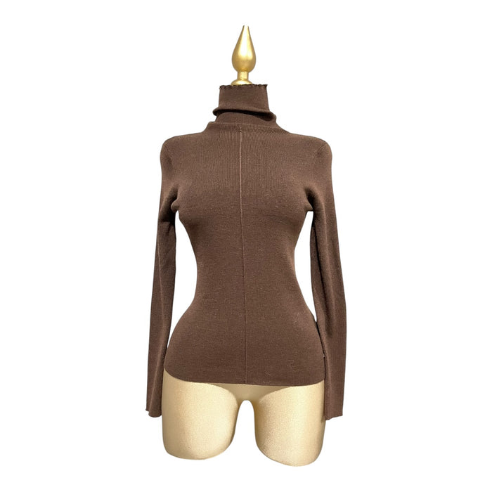 Conjunto De Suéter/Chaleco/Falda Café Para Dama MUSSI