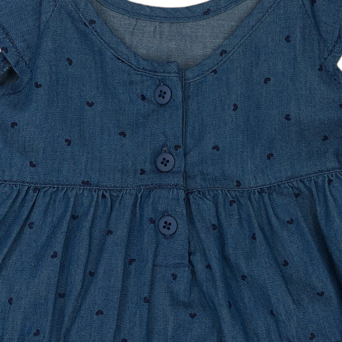 Conjunto De Vestido Denim Y Braguita Para Bebé Niña Losan