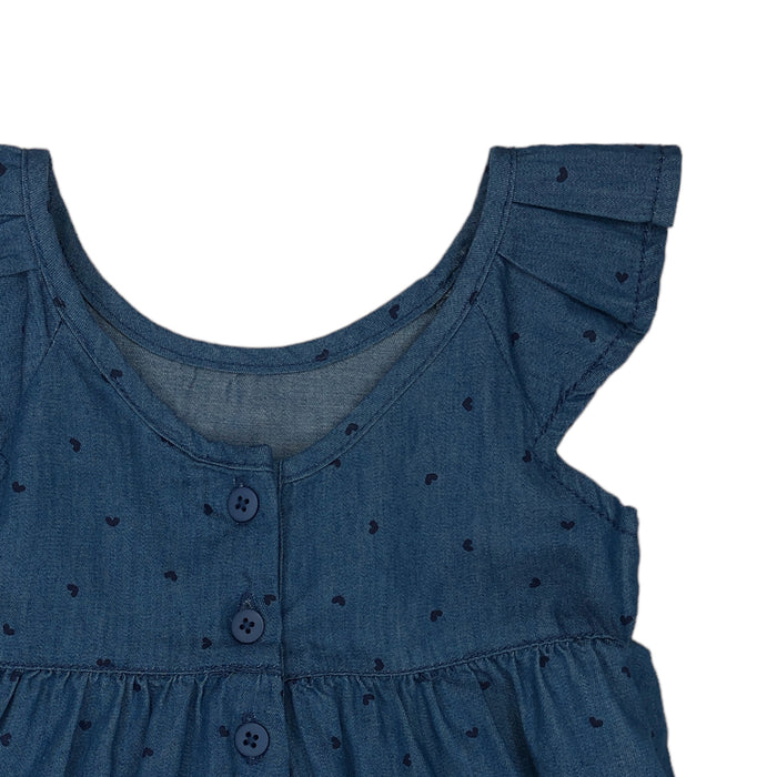 Conjunto De Vestido Denim Y Braguita Para Bebé Niña Losan