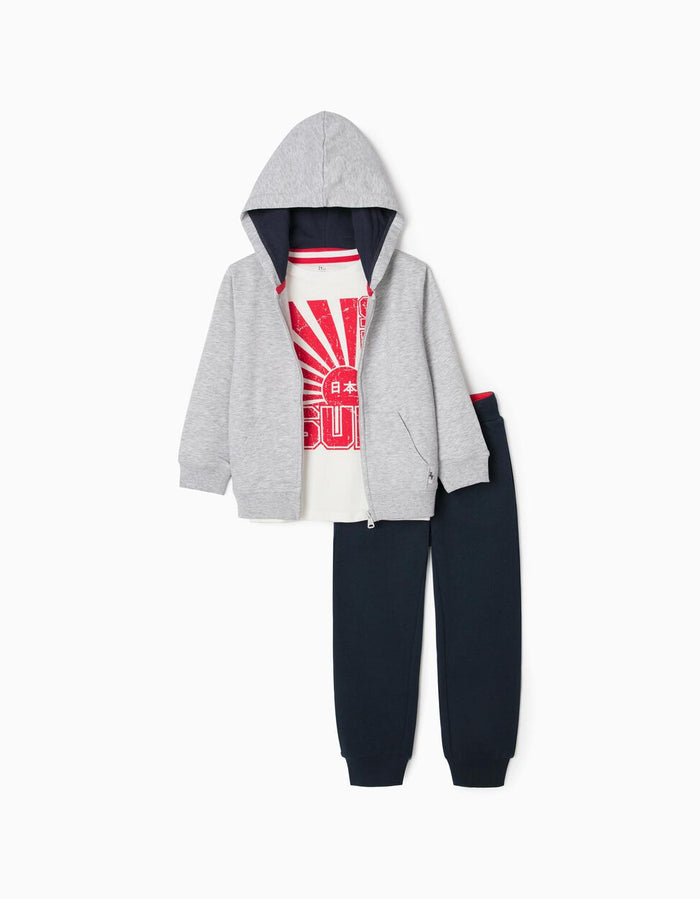 Conjunto Deportivo De 3 Piezas "Japan Sun" Para Niño ZIPPY